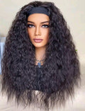 Dark brown headband human hair